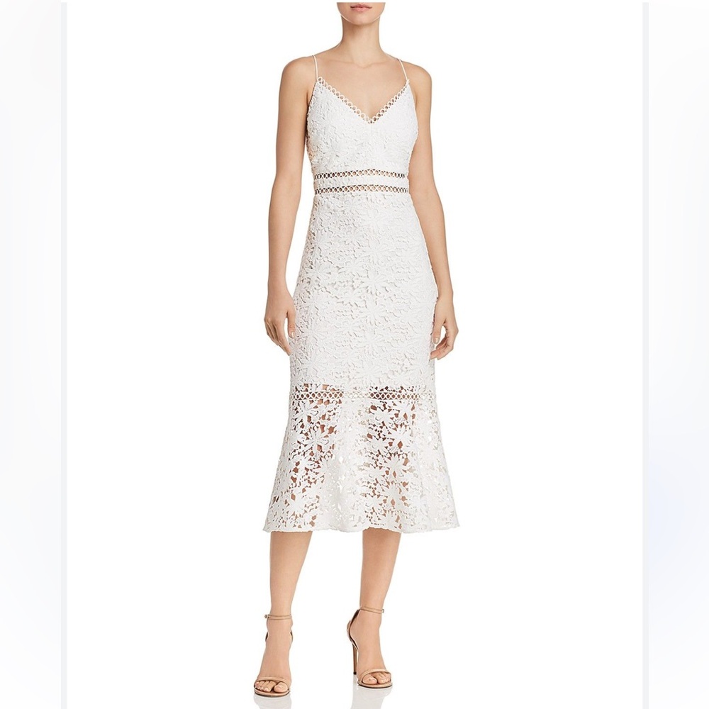 ☀️LAUNDRY by Shelli Segal lace/crochet dress NWT